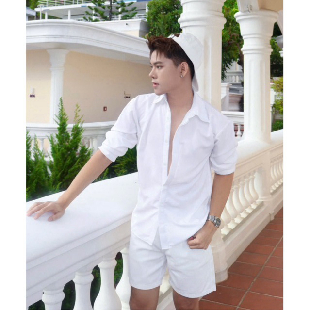 Quần Short Đen Trắng Nam Nữ Form Trên Gối, Chất Liệu Jeans Cotton Dày Dặn Có Túi Menswear | TMTD19