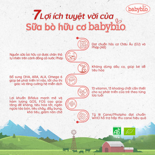 Sữa dê hữu cơ Babybio số 1, 2, 3