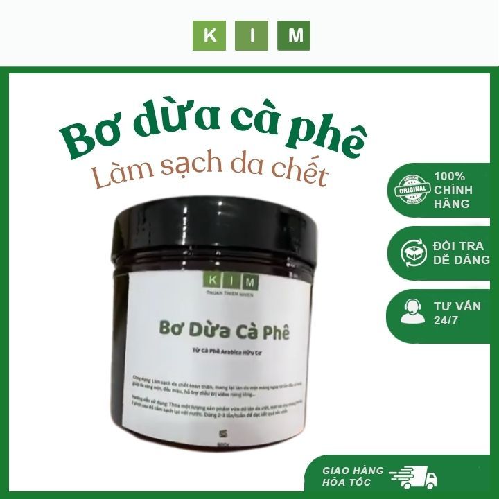 [Siêu rẻ] Hủ to 500g Bơ Dừa Cà Phê Hữu Cơ tẩy tế bào chết cơ thể từ Cà phê Arabica Hữu cơ handmade