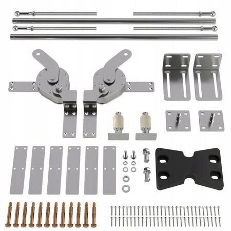 Bộ phụ kiện cổng 4 cánh, không ray dẫn cho cổng mở 4 cánh