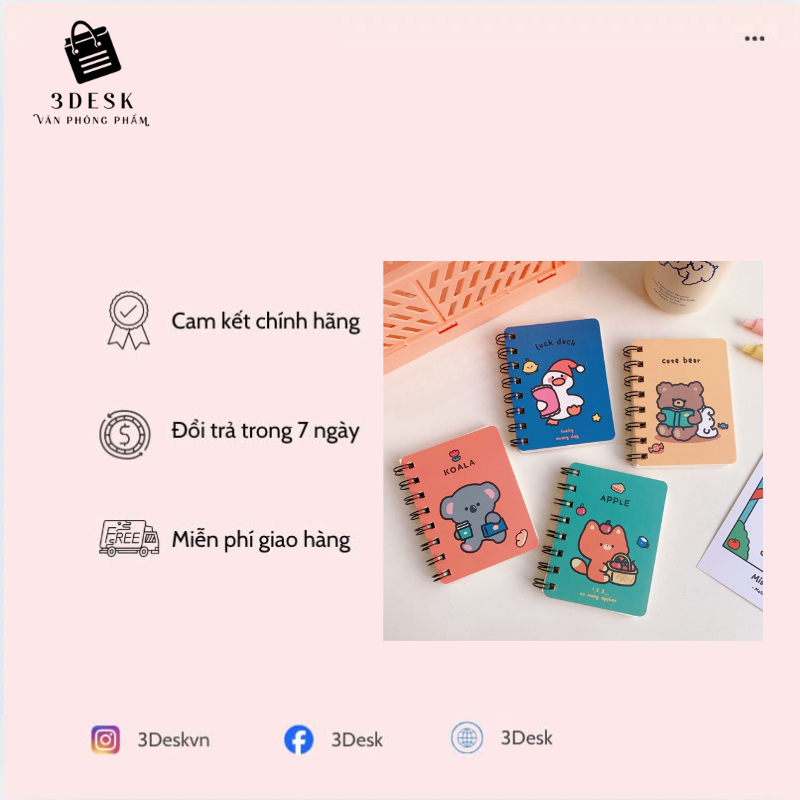 SỔ TAY NHỎ MINI DỄ THƯƠNG – GIẤY DÀY, VIẾT SƯỚNG TAY | Shopee Việt Nam