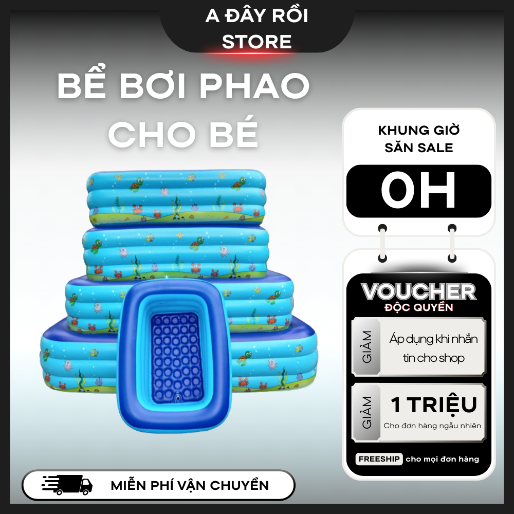 Bể bơi bốn mùa KAW chính hãng, chất lượng, bền đẹp, 3 Tầng, Dày Dặn, Chống Trượt Nhiều Kích Thước