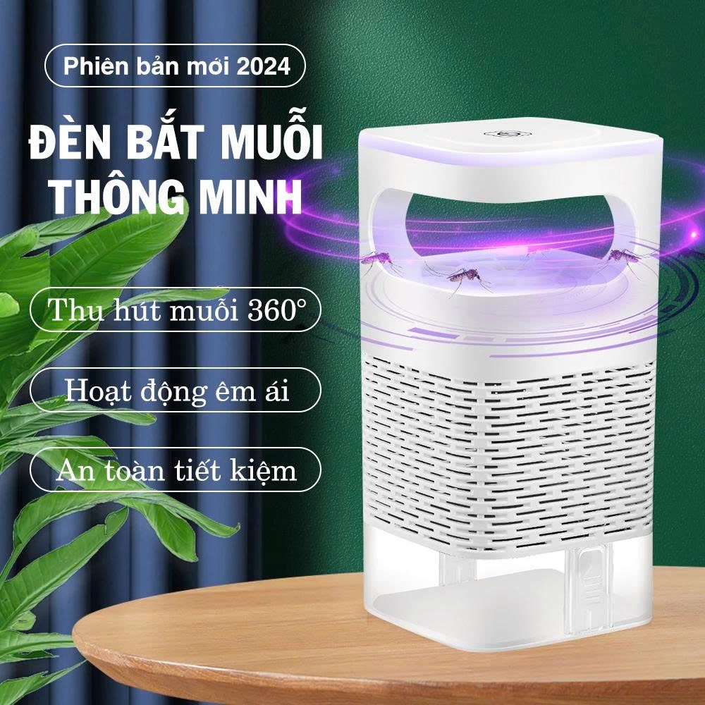 [Loại 1 +Tặng Cóc Sạc] Đèn Bắt Muỗi Thông Minh, Đèn Muỗi Tự Động diệt Côn Trùng Công Nghệ Diệt Khuẩn Kép