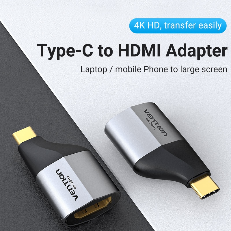 Đầu Chuyển Type-C to HDMI VENTION TCD 4K (4K@30Hz, HDMI 1.4) | Shopee ...