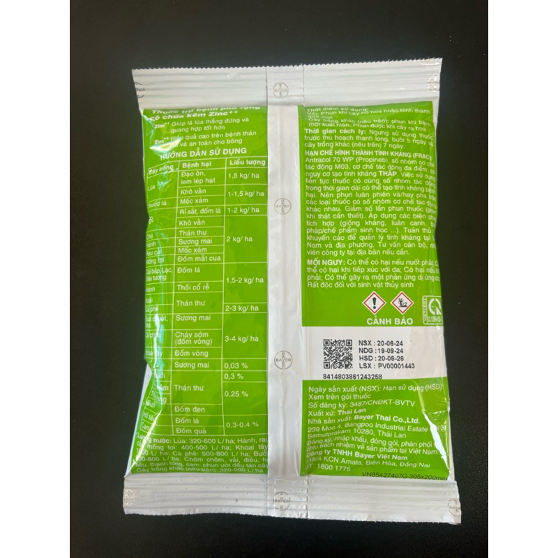 Thuốc trừ bệnh Cây trồng Antracol ( gói 100gr)
