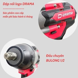Tặng bộ khẩu Máy Bulong Pin DRAMA D-5598 Lực Siết Khỏe Động Cơ Không Chổi Than