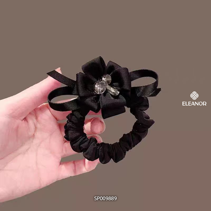 Dây buộc tóc nữ Eleanor Accessories hình hoa đính đá phụ kiện tóc dây cột tóc 9889
