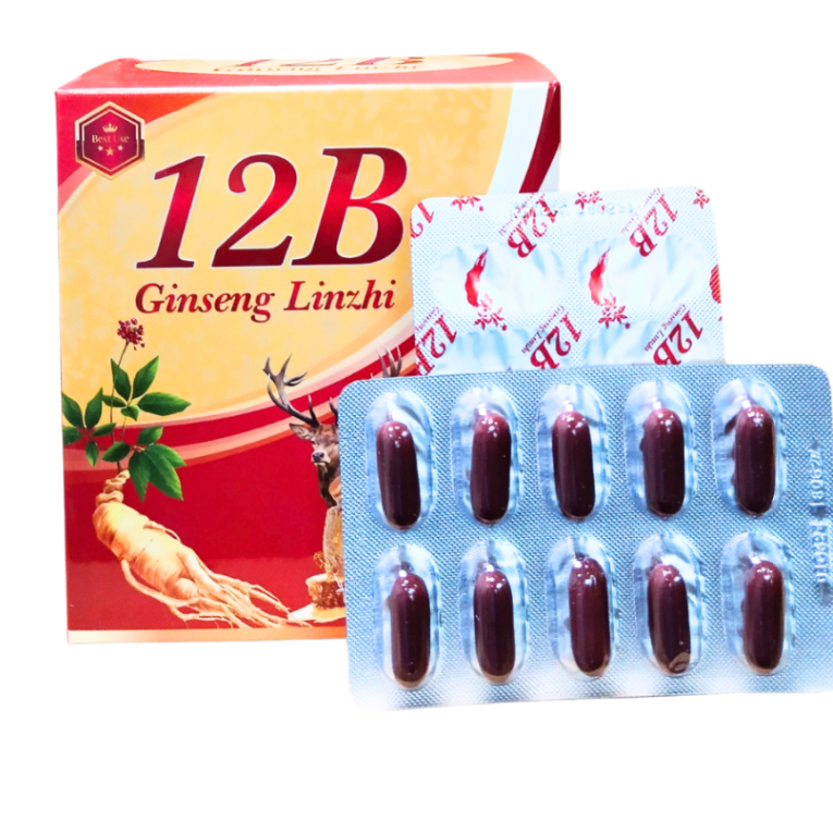 [CHÍNH HÃNG] Viên uống 12B Ginseng Linzhi Giúp Bổ Sung Sức Khỏe, Tăng Cường Sức Đề Kháng - Hộp 100 viên