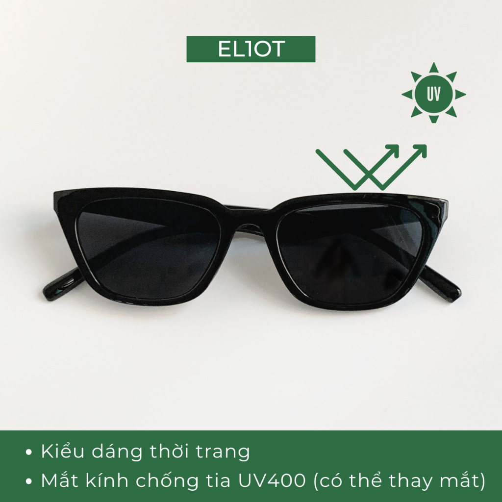 Kính râm mắt mèo ELIOT tròng kính chống tia UV400 kiểu dáng thời trang phù hợp với cả nam và nữ 8828