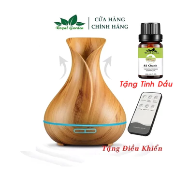 Máy Xông Tinh Dầu Đèn Xông Tinh Dầu Bình Hoa TuLip 550ml BH 18 Tháng (Tặng Tinh Dầu và Remote)