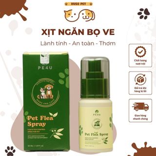 Xịt Ve Rận Chó Mèo PE4U Giúp Ngừa Ve Rận Bọ Chét, Côn Trùng Trên Lông Da, Chỗ Ở Của Thú Cưng - 50ml