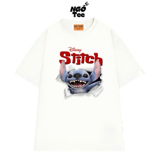 Áo Thun NGỐ TEE Hoạt Hình Lilo & Stitch Ảnh Poster Phần Live Action Movie Vải Cotton 75 Form Rộng