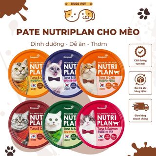 Pate nutri plan nguyên thịt không độn cho mèo 160g nhập khẩu Hàn Quốc hàng chính hãng