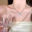 Vòng Cổ Đính Đá Hình Bướm Sang Trọng, Bộ Dây Chuyền Thanh Lịch Dự Tiệc, Choker Ngọc Trai Pha Lê Đẹp