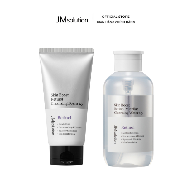 JMsolution Combo Skin Boost Sữa Rửa Mặt 150ml Và Tẩy Trang 500m Làm Sạch Chuyên Sâu