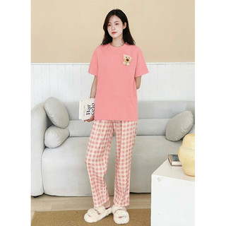 𝗛𝗮̀𝗻𝗴 𝗰𝗵𝗶́𝗻𝗵 𝗵𝗮̃𝗻𝗴 Bear Set cộc áo cotton siêu đẹp KHÔNG KÈM GẤU , quần caro Viscose mát lạnh O.N WORKSHOP