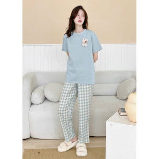 𝗛𝗮̀𝗻𝗴 𝗰𝗵𝗶́𝗻𝗵 𝗵𝗮̃𝗻𝗴 Bear Set cộc áo cotton siêu đẹp KHÔNG KÈM GẤU , quần caro Viscose mát lạnh O.N WORKSHOP