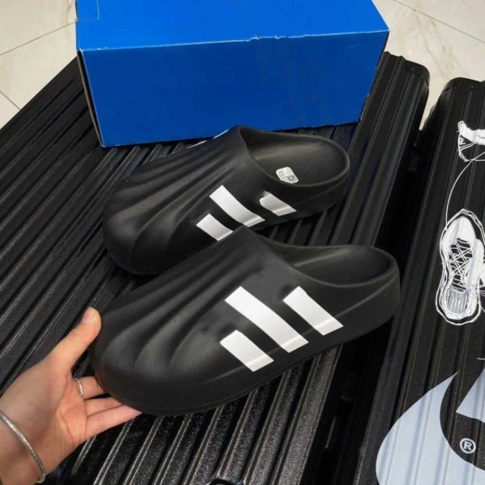 Giày Thể Thao Nam Nữ 3 sọc, Giày Sục Đạp Gót Unisex Trắng Đen (CÓ HỖ TRỢ ĐỔI SIZE) || Sục A_D_FOM