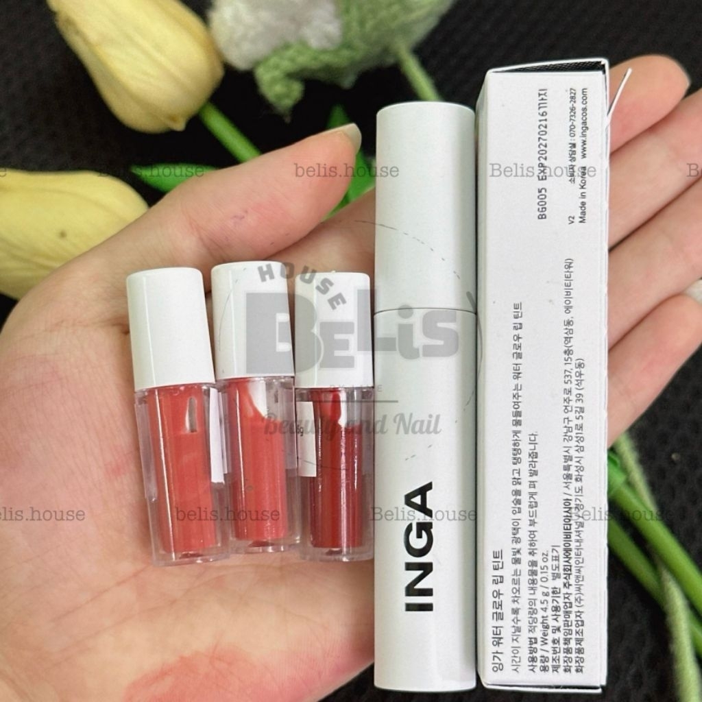 ( Son Chiết ) Belis - INGA water glow lip tint - ĐỌC MÔ TẢ - son mini ...