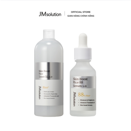 Combo JMsolution Skin Boost Toner 600ml & Serum 30ml Dưỡng Da Chuyên Sâu - Hỗ Trợ Cấp Ẩm, Phục Hồi Da