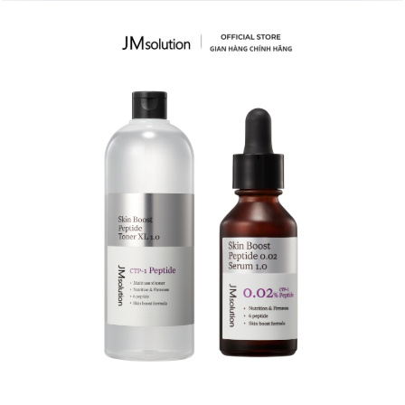 Combo JMsolution Skin Boost Toner 600ml & Serum 30ml Dưỡng Da Chuyên Sâu - Hỗ Trợ Cấp Ẩm, Phục Hồi Da