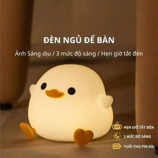 Đèn bàn cảm ứng sạc lại, đèn led trang trí phòng ngủ dễ thương, silicon mềm, thiết kế dễ thương