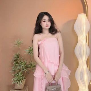 Set áo kèm chân váy Voan tơ nến nhiều lớp lệch tà tiểu thư S71 - Phong cách tiểu thư, mềm mại