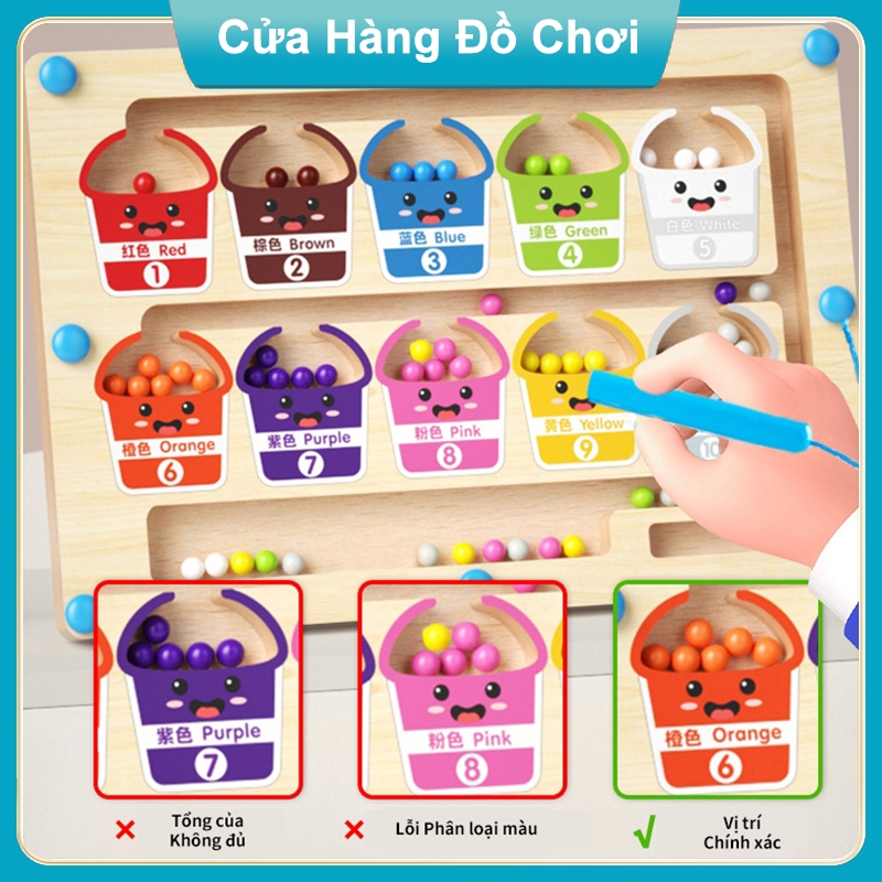 Đồ Chơi Phân Loại Cho Trẻ Em Mê Cung Bảng Phân Loại Màu Bằng Gỗ Đồ Chơi Giáo Dục Đếm