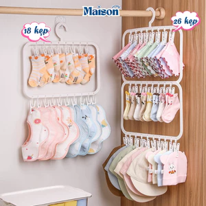 Móc Treo Quần Áo Trẻ Em MAISON, Móc Trùm Treo Đồ Cho Bé Treo Khăn Tất Bao Tay Bao Chân Mũ Cho Bé