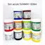 Sơn acrylic 3D sunway hũ 1200ml màu trắng, vàng thư, màu đen