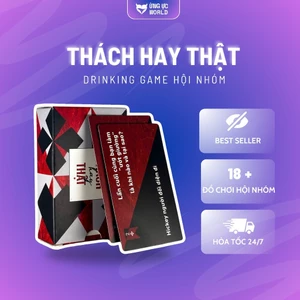 Bộ bài drinking game Thách hay Thật 104 lệnh, boardgame bài uống rượu Ừng Ực 53 lá