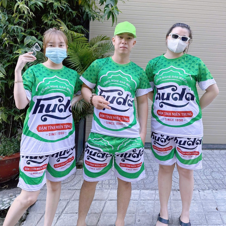 Đồ Bộ BIA HUDA ,Quần Áo Nữ Nam Mùa Hè Thun Lạnh Co Giãn 4 Chiều mặc nhóm gia đình Kl1