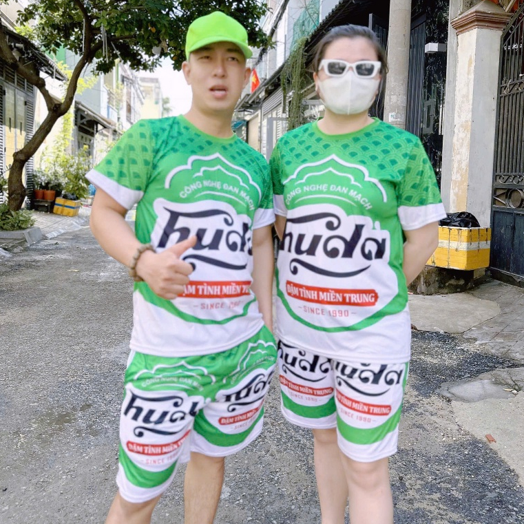 Đồ Bộ BIA HUDA ,Quần Áo Nữ Nam Mùa Hè Thun Lạnh Co Giãn 4 Chiều mặc nhóm gia đình Kl1