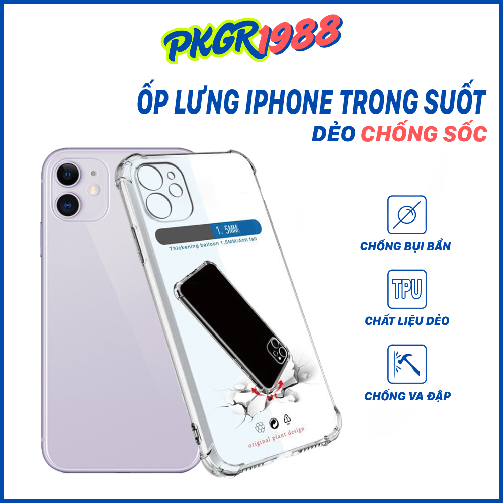 Ốp Lưng iPhone Silicon Chống Sốc dành cho iPhone 5 đến 17 pro max