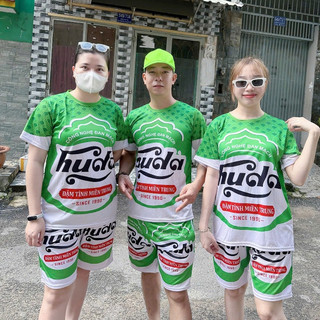 Bộ đồ nam thể thao Thun lạnh bia HUDA, Bộ nữ mặc nhà, tập gym co dãn 4 chiều mặc nhóm gia đình KL2