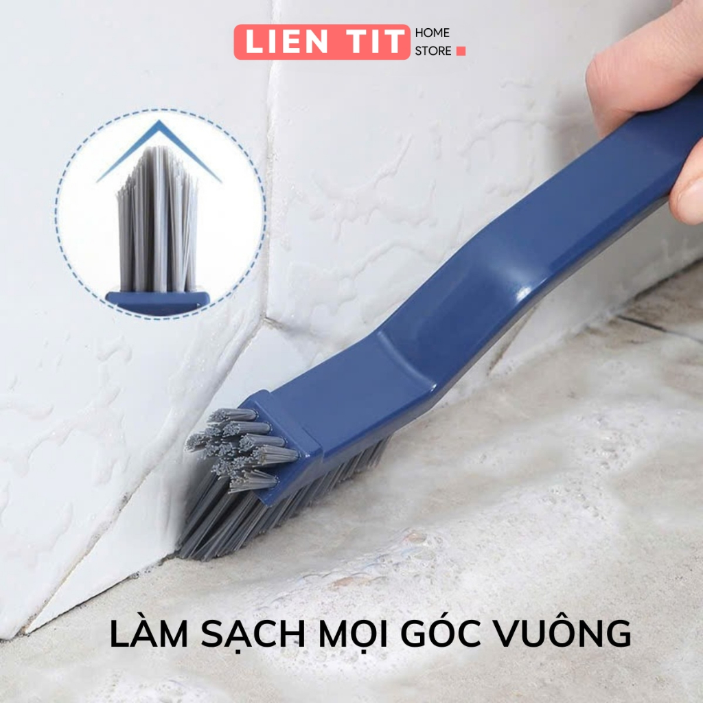 Bàn chải nhà tắm chà góc tường, chổi cọ nhà vệ sinh cán dài chà khe hở sàn đa năng
