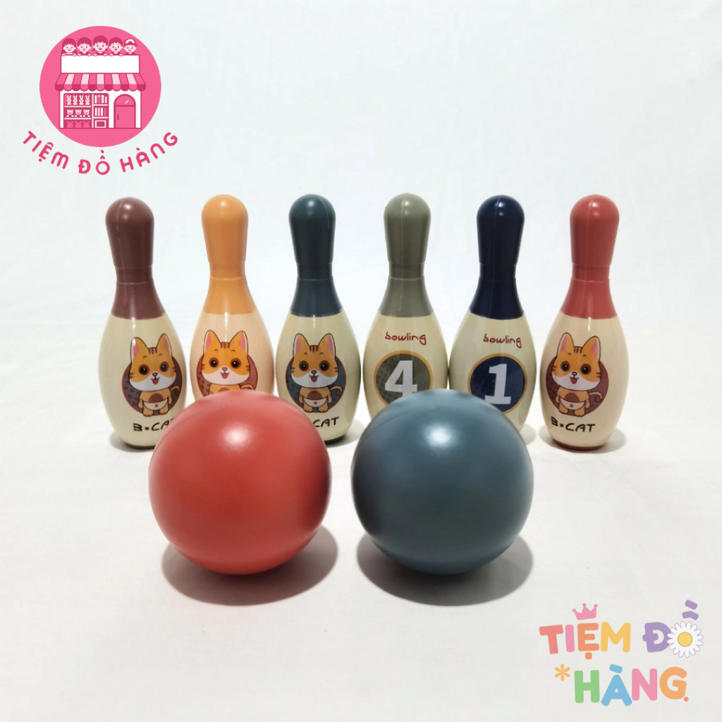 Bộ Đồ Chơi Ném Bowling, Trò Chơi Vận Động Cho Bé Với Chất Liệu Nhựa ABS An Toàn