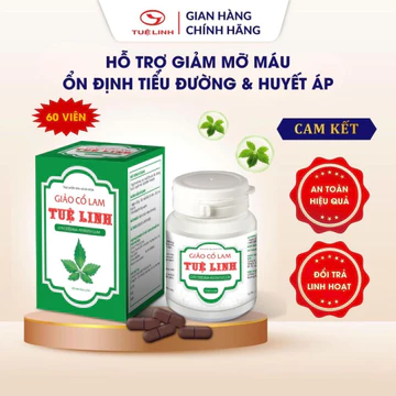 Giảo Cổ Lam Tuệ Linh - Hỗ trợ Phòng ngừa Bệnh Tim Mạch, Tiểu Đường, Mỡ Máu - Hộp 60 viên