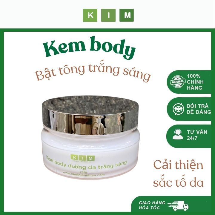 Kem body Kim không bết rít, không lộ vân phù hợp thời tiết VN nắng nóng - Dưỡng trắng cấp ẩm