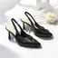 Giày Slingback Gót 7 Phân Phối Khoá Chéo Pixie H395