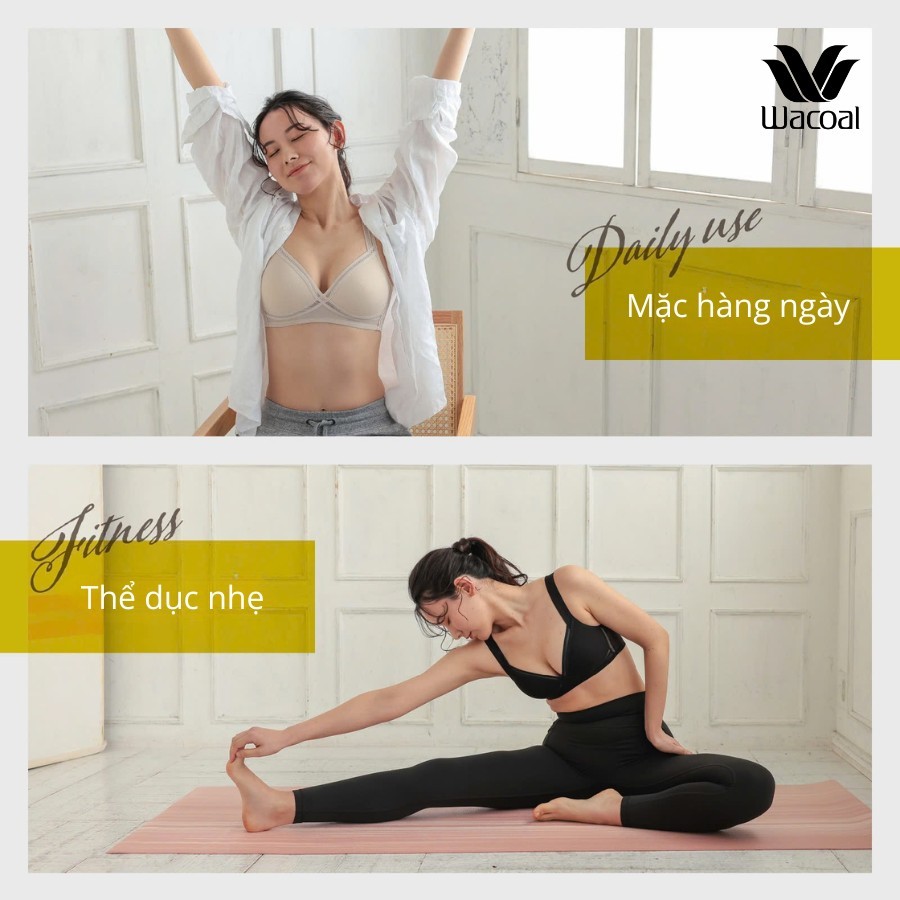 Áo lót Wacoal Lecien I24WFB663 Magic X Coolness dạng bra thể thao không gọng thoái mái - 24WFB663