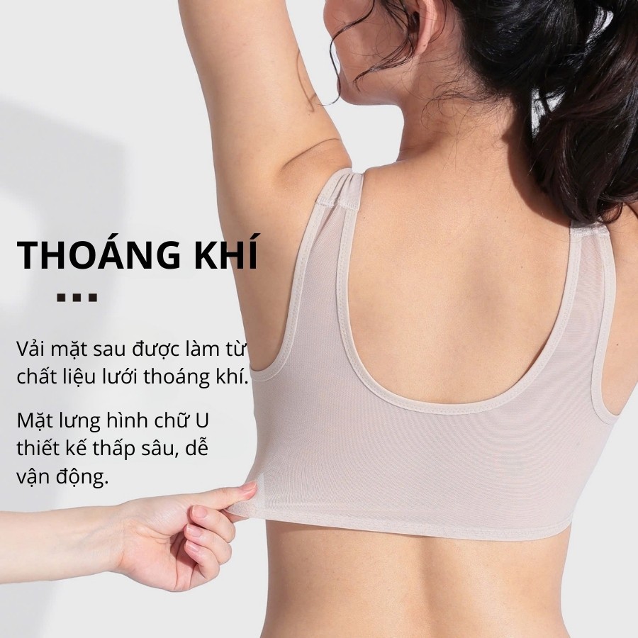 Áo lót Wacoal Lecien I24WFB663 Magic X Coolness dạng bra thể thao không gọng thoái mái - 24WFB663
