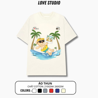 Áo thun from rộng in gấu du lịch dễ thương đủ size chất liệu cotton dày dặn 210gsm/260gsm [A583]