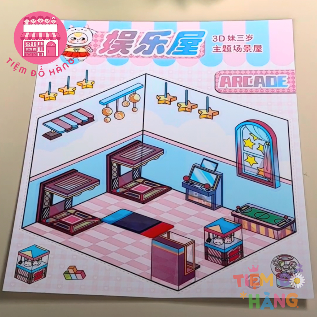 Dán Ảnh Baby Three 3D Cỡ Lớn, Bộ Sưu Tập Sticker Chơi Game Trang Trí 3 Chiều