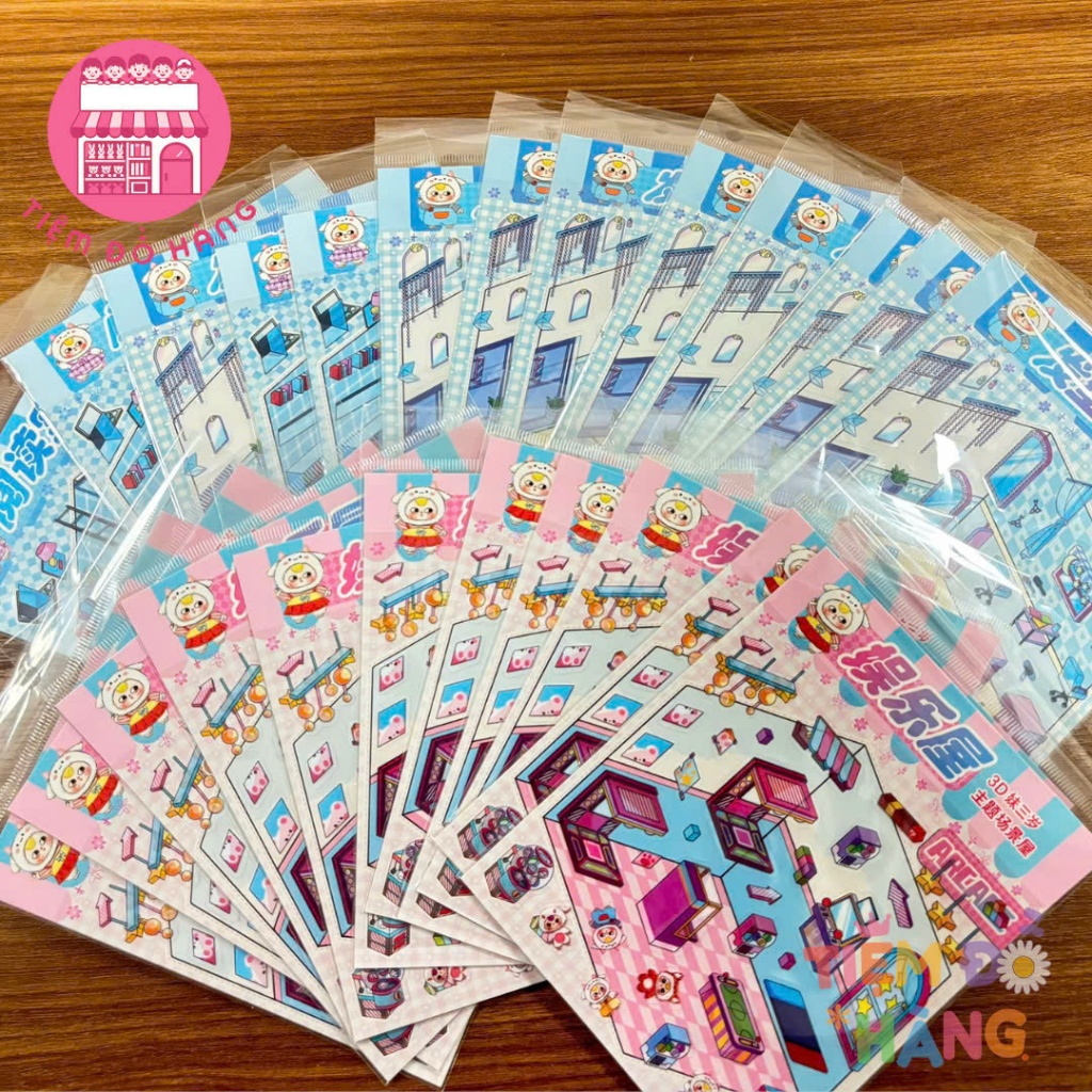 Dán Ảnh Baby Three 3D Cỡ Lớn, Bộ Sưu Tập Sticker Chơi Game Trang Trí 3 Chiều