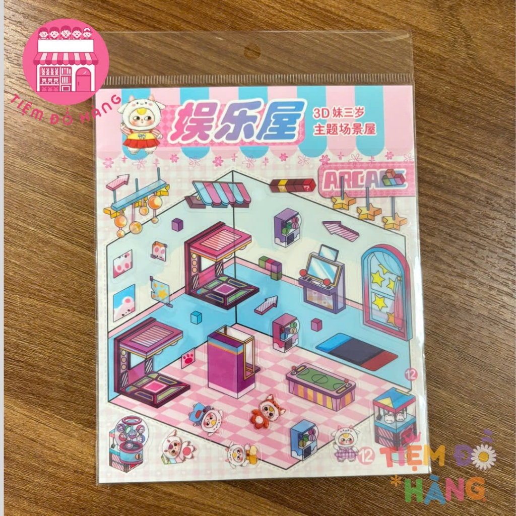 Dán Ảnh Baby Three 3D Cỡ Lớn, Bộ Sưu Tập Sticker Chơi Game Trang Trí 3 Chiều