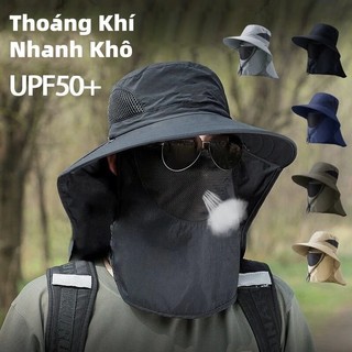 Full Face Cover Mũ Chống Nắng Mũ chống nắng mùa hè Chống tia cực tím Mũ câu cá ngoài trời dành cho nam nữ Chống
