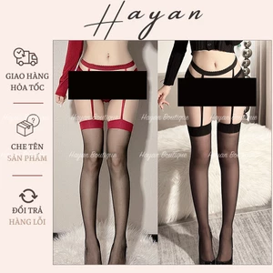 HT006a Quần tất lưới ren phong cách Lolita, tất nối đai eo chống tụt sexy gợi cảm HT006a