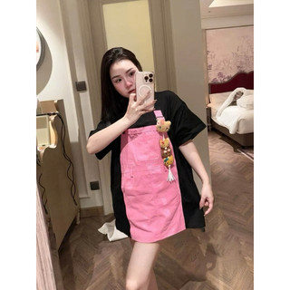 QCL1 9111 Áo phông giả yếm váy tặng kèm gấu siu hot xinh xỉu(freesize)
