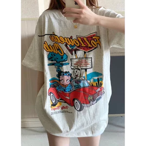 Áo Thun Nữ Mùa Hè Cổ Tròn Chất Vải Cotton 2 Chiều Dày Dặn